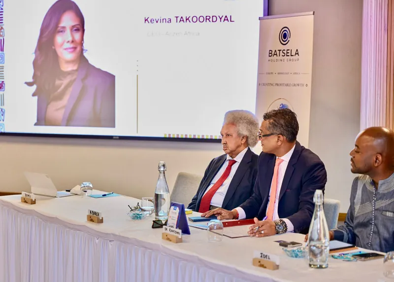 Panel discussion, with Kevina Takoordyal’s profile on screen